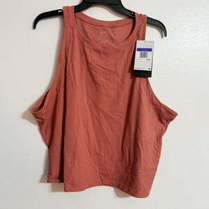 NEW Nike Zenvy Wide-Ribbed Dri-FIT Cropped Active Tank Top 3XL XXXL